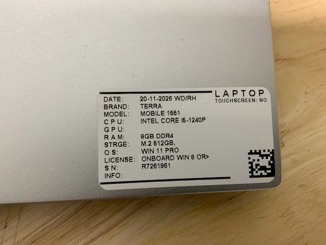 Terra mobile 1551 (i5-gen12) laptop - afbeelding 7 van  7