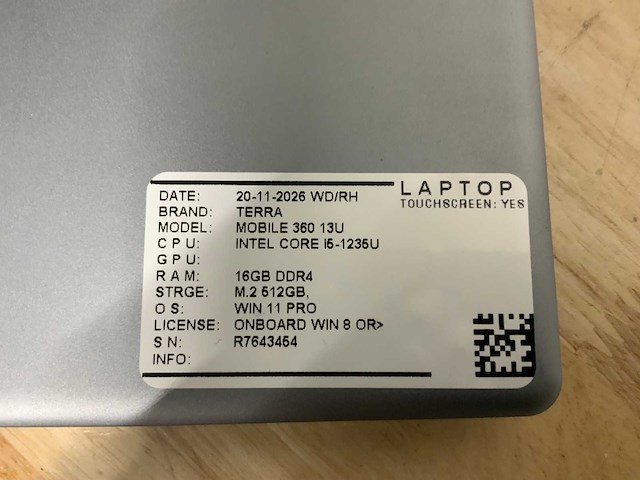 Terra mobile 360 13u (i5-gen12) laptop - afbeelding 8 van  8