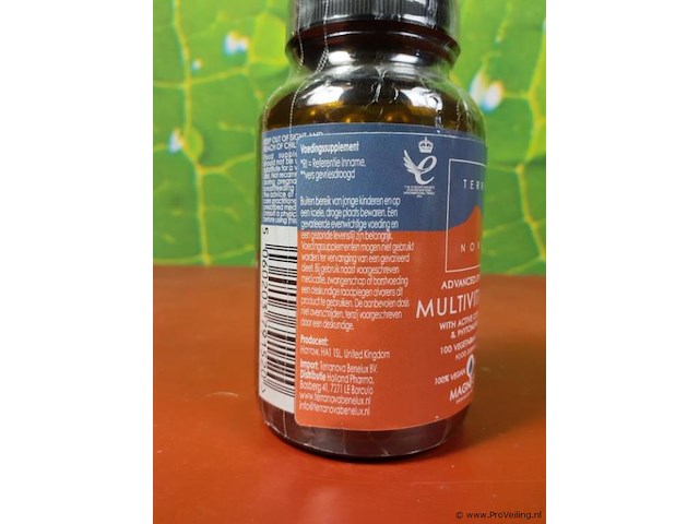 Terra multivitamine supplement advanced synergy multivitamin - 3 potjes á 100 vegacapsules - afbeelding 2 van  5