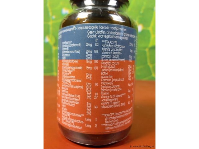 Terra multivitamine supplement advanced synergy multivitamin - 3 potjes á 100 vegacapsules - afbeelding 4 van  5