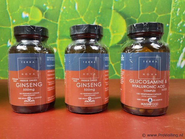 Terra voedingsupplement, diverse soorten o.a. ginseng supplement chinese red freeze dried ginseng 500mg - afbeelding 1 van  9