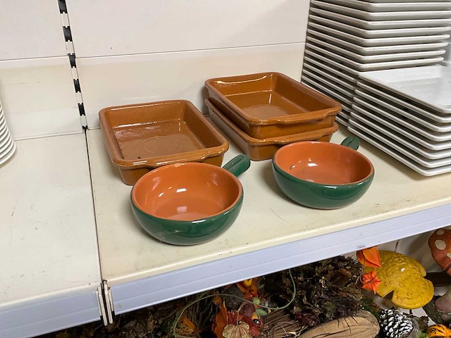 Terracotta kommen en schalen (5x) - afbeelding 4 van  4