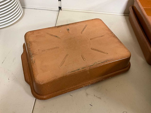 Terracotta kommen en schalen (5x) - afbeelding 3 van  4