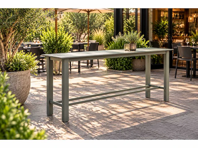 Terras sta-tafel met kunststof blad - afbeelding 1 van  6