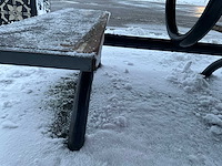 Terras tafel met zitbanken - afbeelding 3 van  4