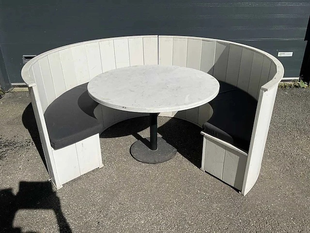 Terrasbank met tafel - afbeelding 3 van  7