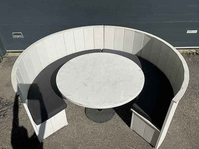 Terrasbank met tafel - afbeelding 1 van  7