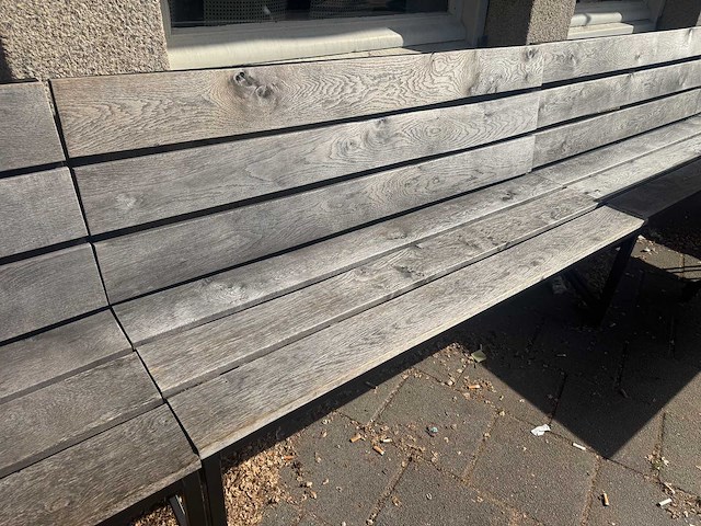 Terrasbank teak 160cm - afbeelding 3 van  4