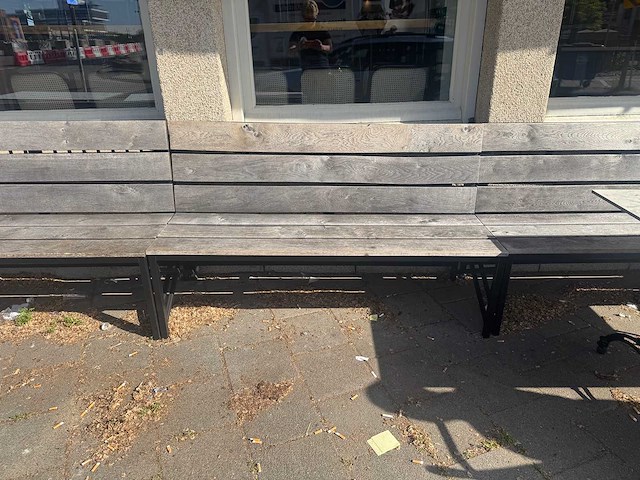Terrasbank teak 160cm - afbeelding 2 van  3