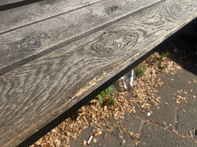 Terrasbank teak 210cm - afbeelding 3 van  4
