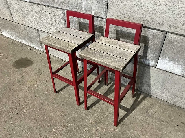 Terrasbarkruk met rugleuning (16x) - afbeelding 1 van  8