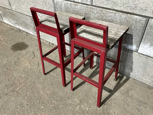 Terrasbarkruk met rugleuning (4x) - afbeelding 7 van  8