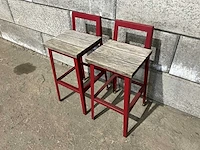 Terrasbarkruk met rugleuning (8x)