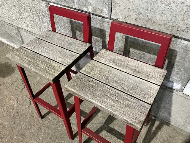 Terrasbarkruk met rugleuning (8x) - afbeelding 4 van  8