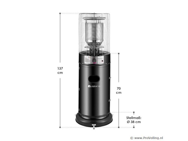 Terrasheater cuna - verstelbaar - 11 kw - incl. afdekhoes - afbeelding 5 van  11