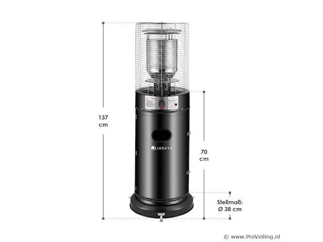 Terrasheater cuna - verstelbaar - 11 kw - incl. afdekhoes - afbeelding 5 van  11