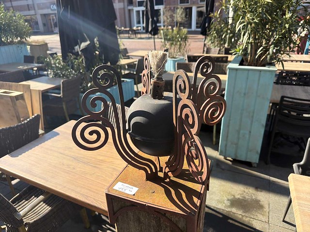 Terraskaars op houte zuil - afbeelding 2 van  6