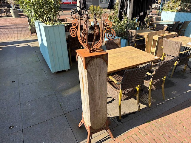 Terraskaars op houte zuil - afbeelding 4 van  6