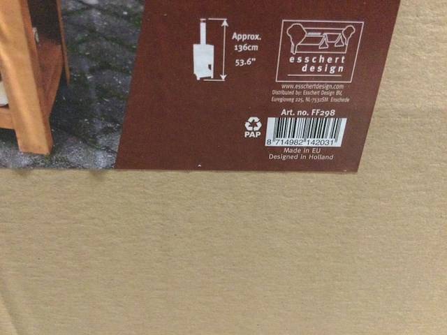 Terraskachel roest met houtopslag, esschert design, ff298, roest - afbeelding 3 van  3