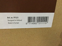 Terraskachel roest met houtopslag, esschert design, ff298, roest - afbeelding 3 van  4