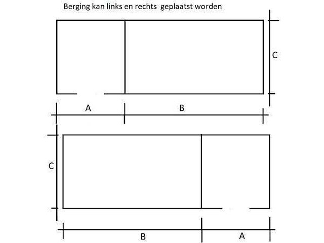 Terrasoverkapping met berging 314x750x244 cm - afbeelding 3 van  9