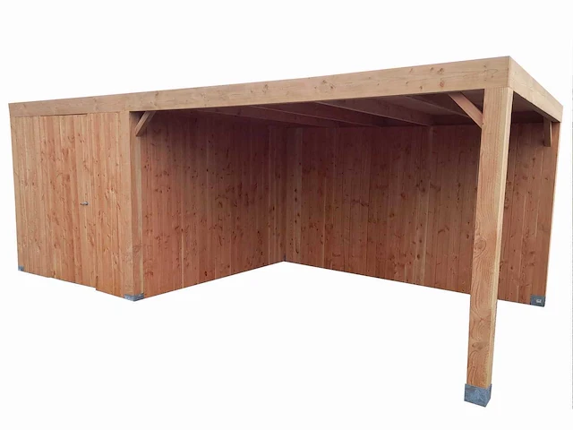 Terrasoverkapping met berging 314x750x244 cm - afbeelding 2 van  9