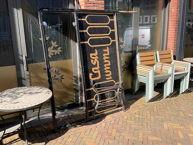 Terrasscherm met bank (2x) - afbeelding 3 van  5