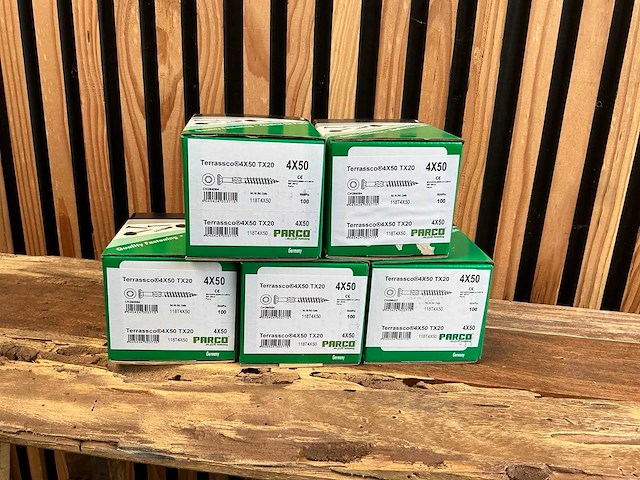 Terrassco rvs 410 tx20 4,0x50 vlonderplankschroeven (500x) - afbeelding 1 van  1