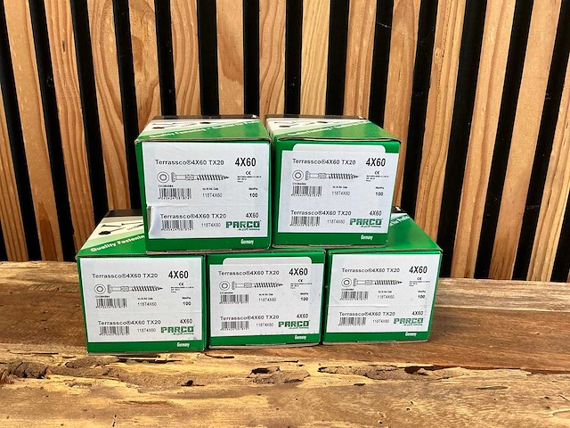 Terrassco rvs 410 tx20 4,0x60 vlonderplankschroeven (500x) - afbeelding 1 van  1