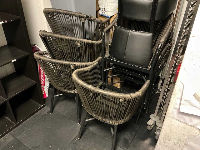 Terrasstoel draad (6x) - afbeelding 1 van  2