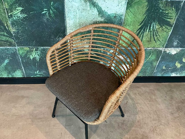 Terrasstoel rotan look (6x) - afbeelding 1 van  2