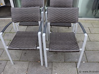 Terrasstoelen, aluminium - 6 stuks - afbeelding 1 van  2