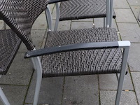 Terrasstoelen, aluminium - 6 stuks - afbeelding 2 van  2