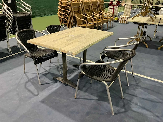 Terrastafel (3x) + 16 stoelen - afbeelding 1 van  7