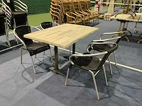 Terrastafel (3x) + 16 stoelen