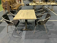 Terrastafel (3x) + 16 stoelen - afbeelding 2 van  7