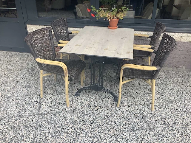 Terrastafel met 4 stoelen - terrace set (8x) - afbeelding 1 van  4
