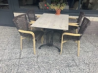 Terrastafel met 4 stoelen - terrace set (8x)