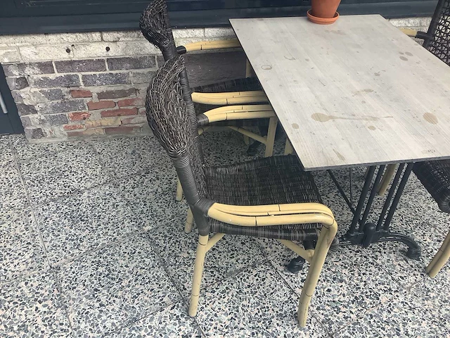 Terrastafel met 4 stoelen - terrace set (8x) - afbeelding 3 van  4