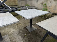 Terrastafel met stenen blad (2x) - afbeelding 1 van  3
