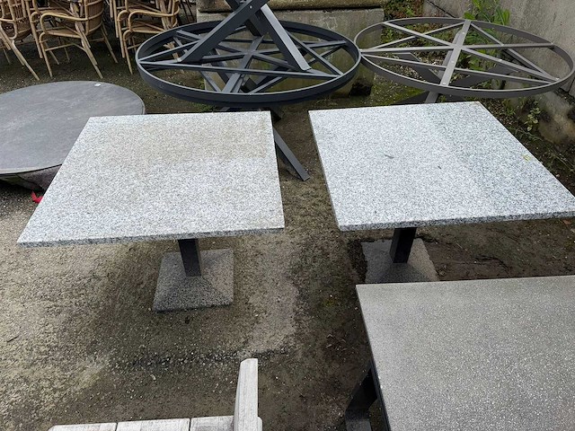 Terrastafel met stenen blad (2x) - afbeelding 3 van  3