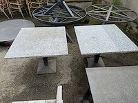 Terrastafel met stenen blad (2x) - afbeelding 3 van  3