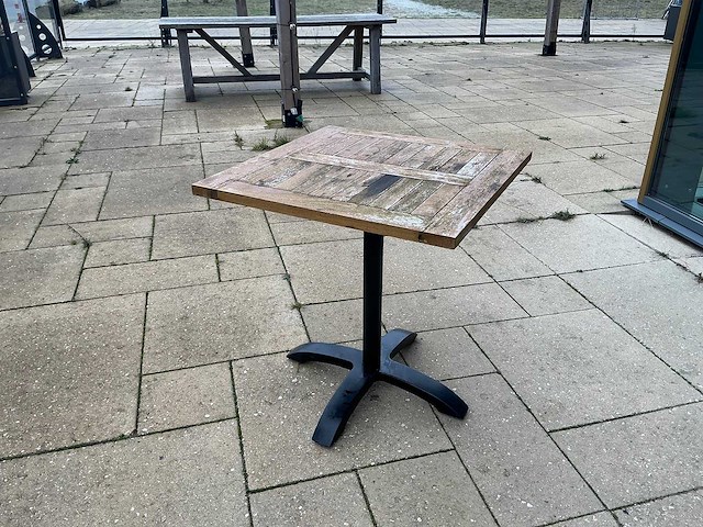 Terrastafel met teakhouten blad (10x) - afbeelding 1 van  3