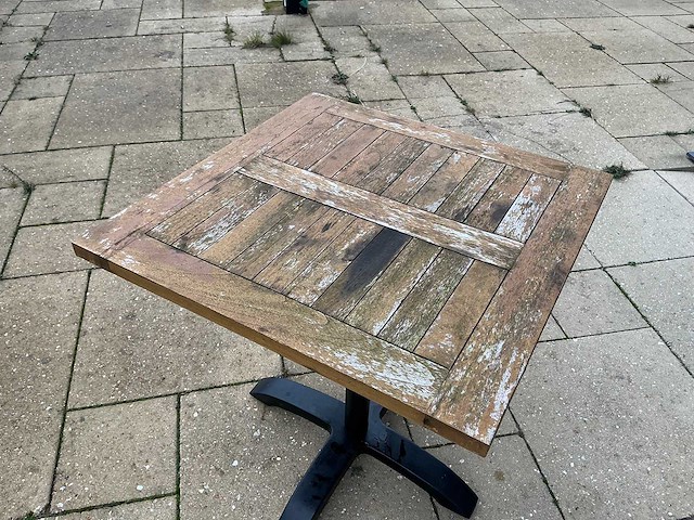 Terrastafel met teakhouten blad (10x) - afbeelding 2 van  3
