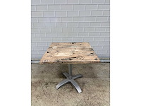 Terrastafel met werzalit blad en stalen voet (3x) - afbeelding 2 van  4