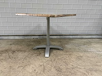 Terrastafel met werzalit blad en stalen voet (3x) - afbeelding 3 van  4