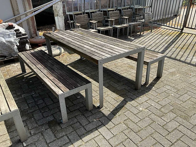 Terrastafels met banken (2x) - afbeelding 9 van  10
