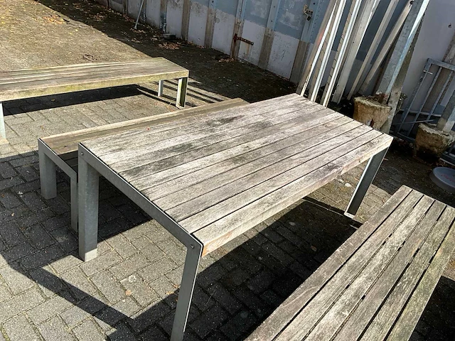 Terrastafels met banken (2x) - afbeelding 3 van  10