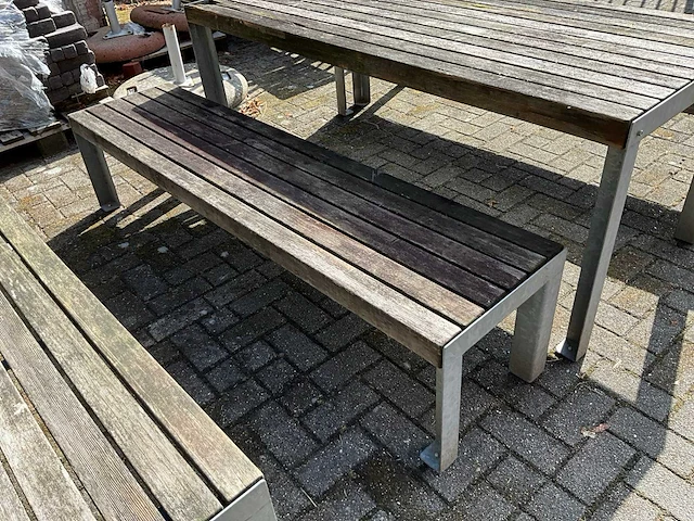 Terrastafels met banken (2x) - afbeelding 5 van  10