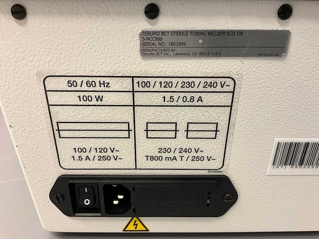 Terumo bct scd iib steriele buislasapparaat (2x) - afbeelding 3 van  3